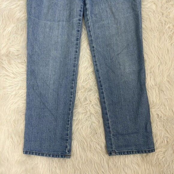 Gloria Vanderbilt Amanda 10 Petite Women's Denim Jeans Blue Taped Light Wash - Picture 10 of 12